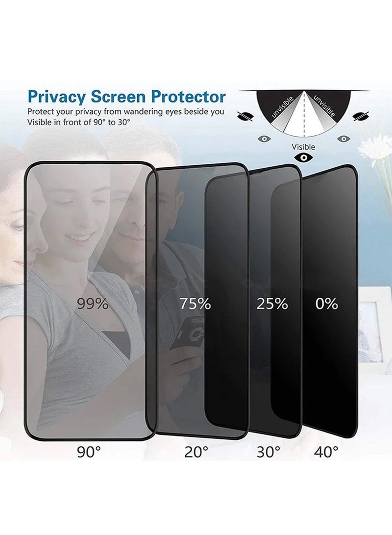 Techie Privacy Tempered Glass Screen Protector for Motorola Moto G35 - Anti Bubbles 9H Hardness 0.33 mm Rounded Edges Easy Installation - Image 5