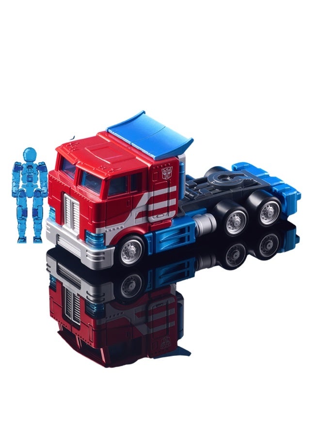 Blokees Transformers Auto Prime Truck Toy with Mini Poseable Figure | Classic Red & Blue Robot Vehicle for Kids Age 3+ | Collectible Truck Toy for Boys, Girls & Fans - Image 2