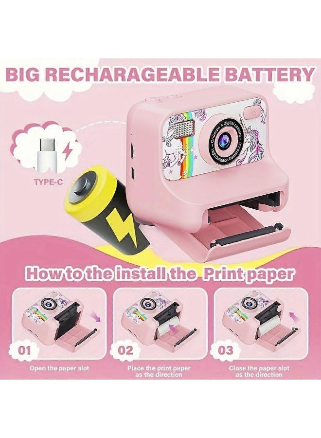 Mini Children 2.4-inch HD Dual Lens Instant Camera Photo Printer - Image 2