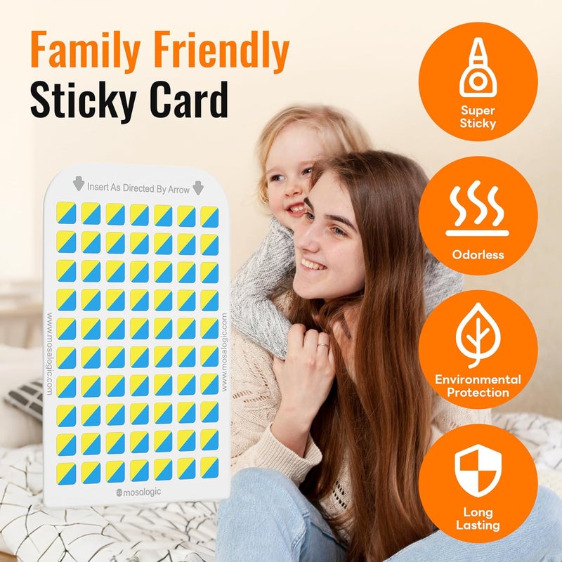 mosalogic Sticky Card Plug Refill Replacement Glue Cards for Flying Insect Trap Indoor-10pack (No Device) - Image 5