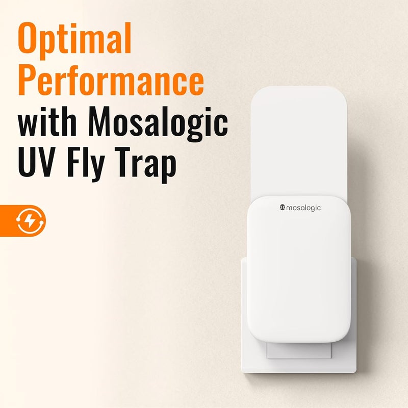 mosalogic Sticky Card Plug Refill Replacement Glue Cards for Flying Insect Trap Indoor-10pack (No Device) - Image 3