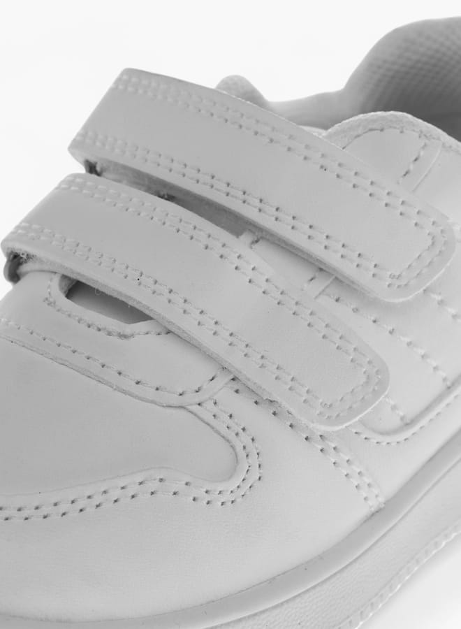 LBL by Shoexpress Girls Stitch Detail Sneakers with Hook and Loop Closure  - Image 3