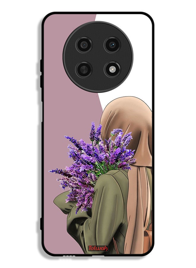 Tolwak غطاء حماية لهاتف هواوي نوفا Y91 مزين بالزهور - Image 1