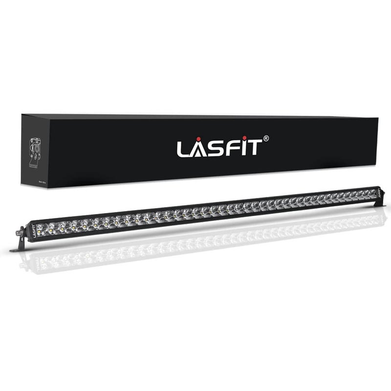 شريط إضاءة LED LASFIT بطول 42 بوصة، مقاوم للماء IP67، مزيج من شعاع النقطة والفيض، إضاءة للقيادة على الطرق الوعرة لسيارات رانجلر، شيروكي، غلادييتور، F150، إكسبلورر، رينجر، رام