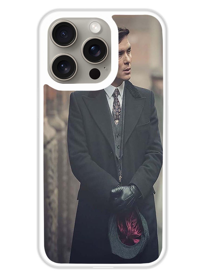 Theodor Protective Case Cover For APPLE IPHONE 15 Pro Max Peaky Blinders (White Bumper) - Image 1