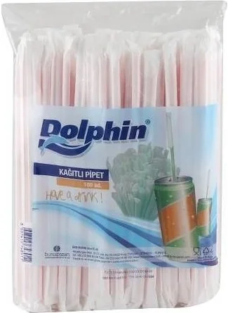 Dolphin Paper Straws 100 PIECES