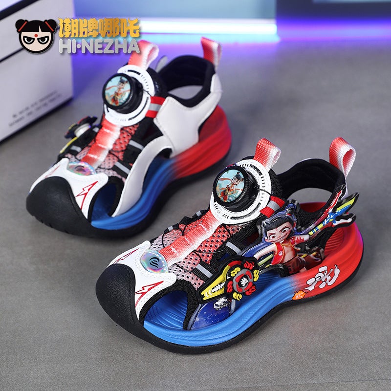 Nezha Children'S Sandals Boys Summer Beach Shoes Non-Slip Soft Sole Sports Sandals For Large Children - Image 1