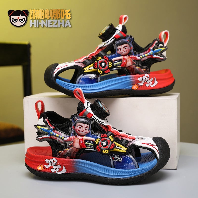 Nezha Children'S Sandals Boys Summer Beach Shoes Non-Slip Soft Sole Sports Sandals For Large Children - Image 2