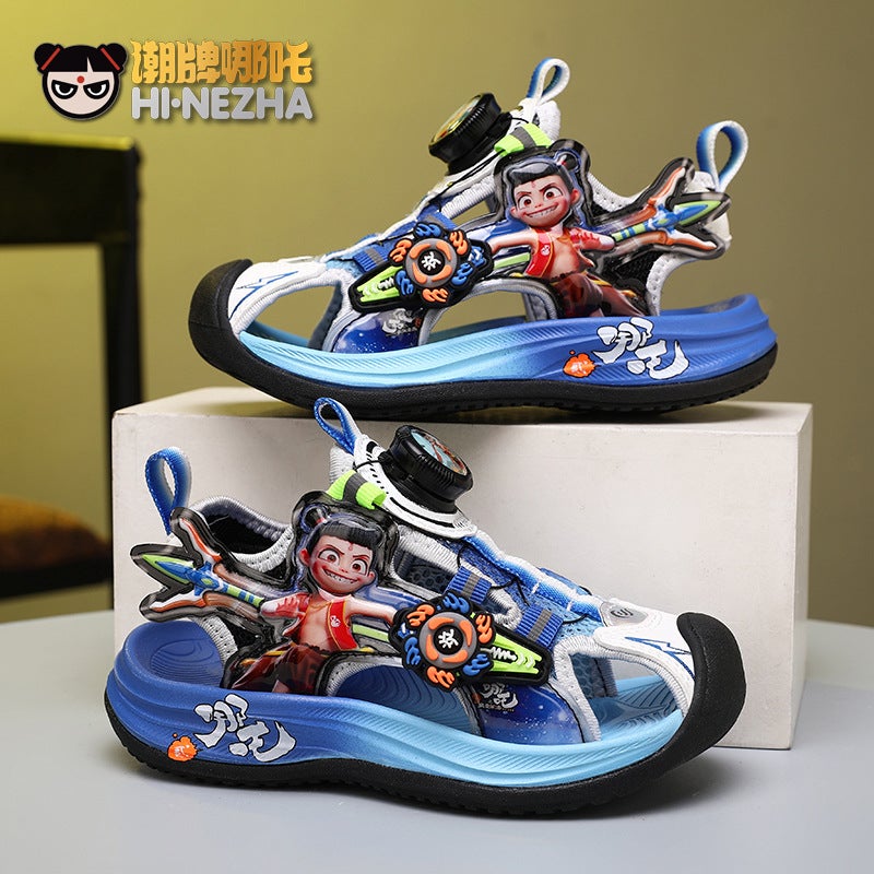 Nezha Children'S Sandals Boys Summer Beach Shoes Non-Slip Soft Sole Sports Sandals For Large Children - Image 3