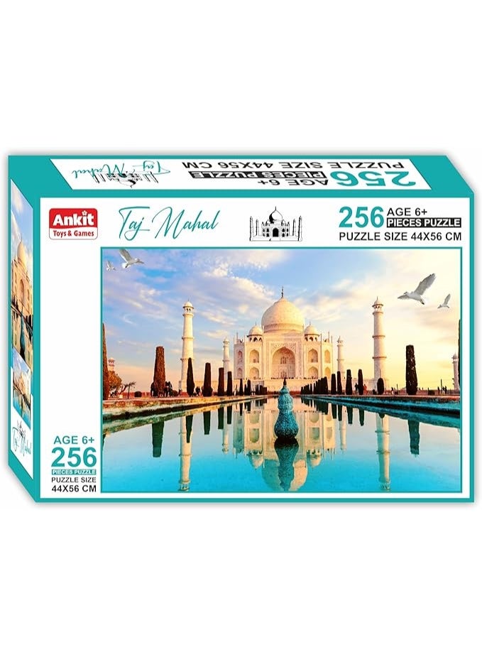 Taj Mahal Jigsaw Puzzle for Kids & Adults, Iconic Monument 256 Puzzles Piece with Stunning Architecture, Educational Fun & Brain-Boosting Activity