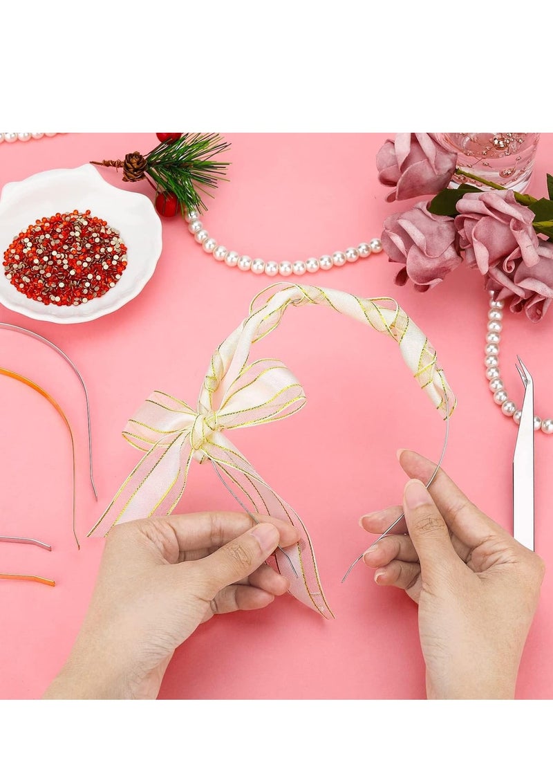 إسكدنيا 20 Pieces Metal Thin Silver Gold Headbands Smooth Headband Hair Bands Clasps Tiara DIY Craft Accessories for Women Girls - Image 3