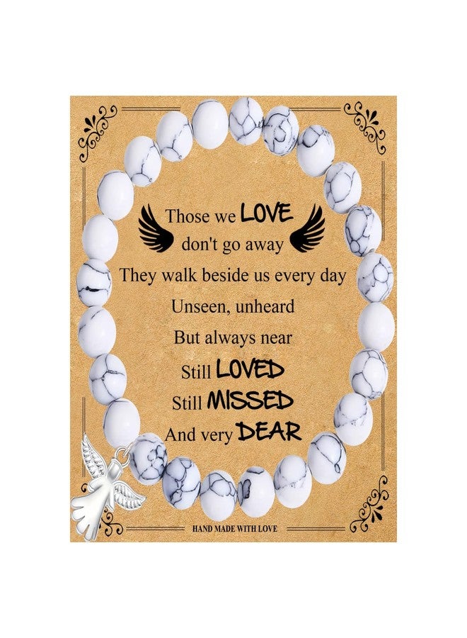Hoheng Memorial Gifts Sympathy Gifts for Loss of Loved One Memorial Bracelet Angle Wings Jewelry Gifts for Women Men Loss of Pet Mom Friends - Image 1