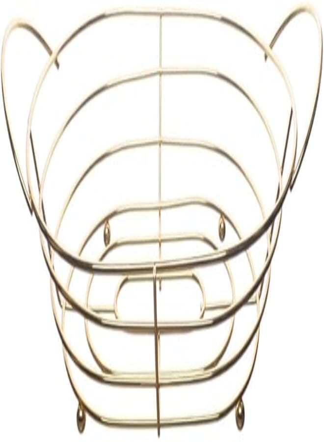 Stainless Steel Bread Basket with Handle - Gold