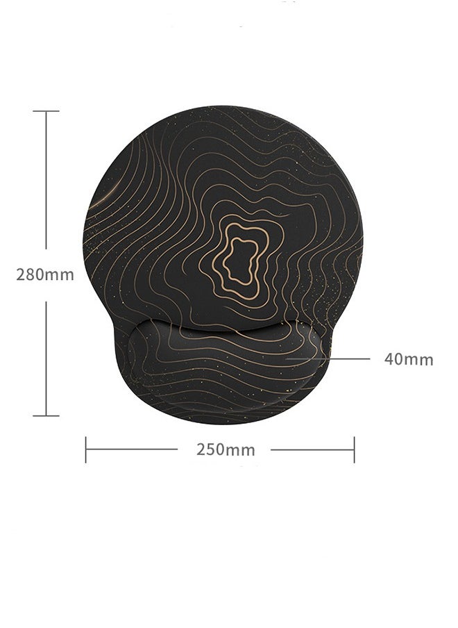 Mouse Pad with Wrist Rest, Comfortable Computer Mousepad with Gel Wrist Support Smooth Surface and Non-Slip Base for Pain Relief, Laptop, Office & Home