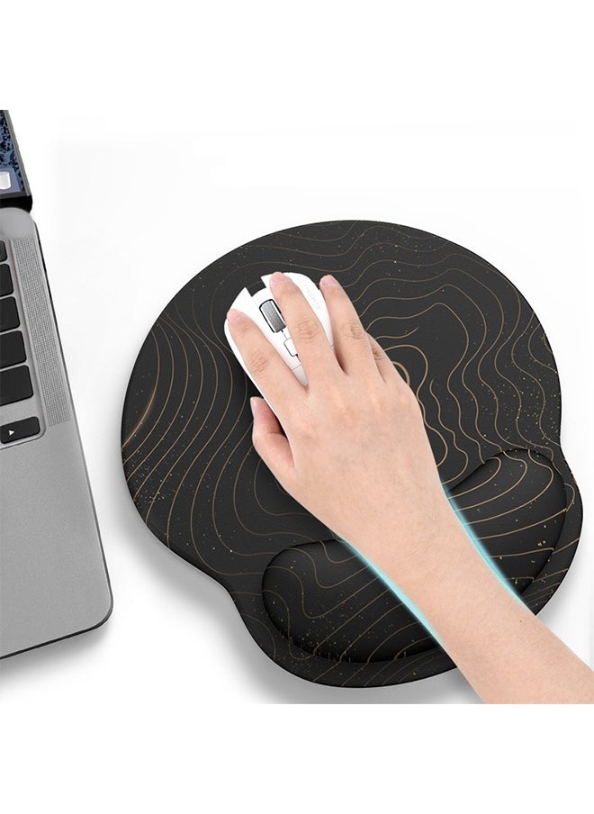 Generic Mouse Pad with Wrist Rest, Comfortable Computer Mousepad with Gel Wrist Support Smooth Surface and Non-Slip Base for Pain Relief, Laptop, Office & Home  - Image 2