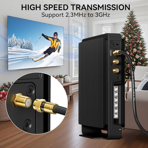 Nixsto RG6 Coaxial Cable, 3FT 6FT 10FT 15FT 25FT 50FT 100FT Coax Cable Cord with Gold F-Type Connector, High Speed Internet, Digital TV Aerial for HDTV, Satellite, Antenna, Modem with Extender- 30ft - Image 4