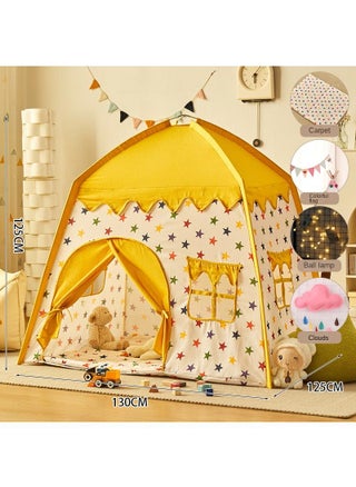 Kids Princess Tent With Carpet Ball Colored Flag Cloud Tent Game House Girl'S Princess Toy House Boy'S Indoor Small House Children'S Day Gift Birthday Gift - pzsku/Z078157C147BB1F2341F7Z/45/_/1709114706/b425bdf0-4504-456d-87fd-4f4fccfb8518