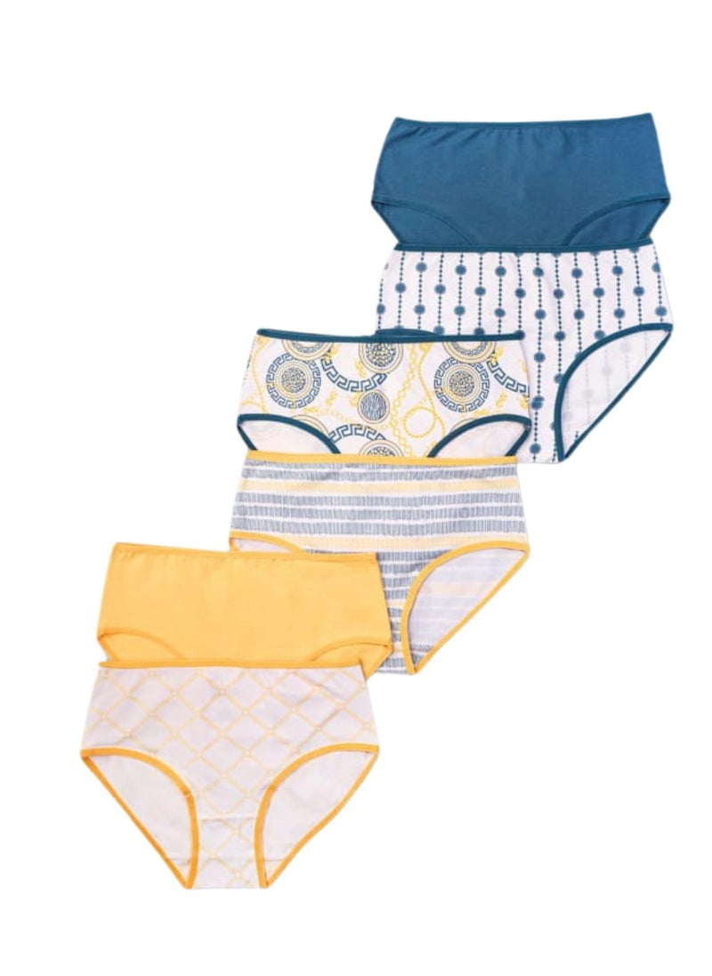 School - Pack of 6 Classic Midi Brief Panties for Women - Image 1