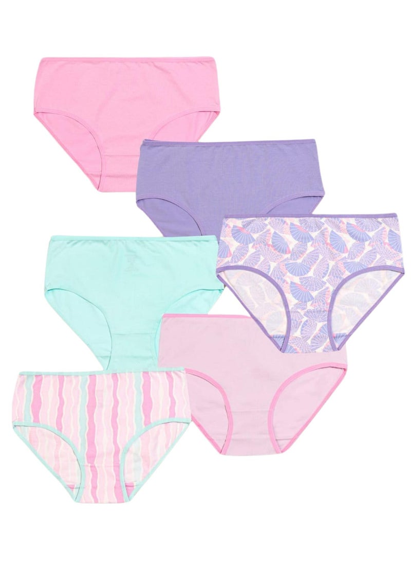 School - Pack of 6 Classic Midi Brief Panties for Women - Image 1