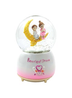 RedRoss RedRoss Snow Globe Beautiful Dreams Motorized Magical Flakes Polyresin Musical Rotating Water 17cm 3 AAA Batteries  - Image 1