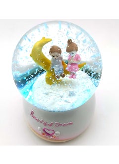 RedRoss RedRoss Snow Globe Beautiful Dreams Motorized Magical Flakes Polyresin Musical Rotating Water 17cm 3 AAA Batteries  - Image 5