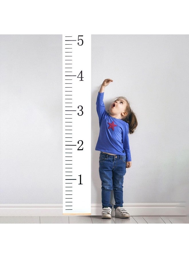 MUWEOL Canvas Removable Height Growth Chart - Growth Chart for Kids,Hanging Height Growth Chart for Kid's Room Decorations (Growth Chart Wood) - Image 1