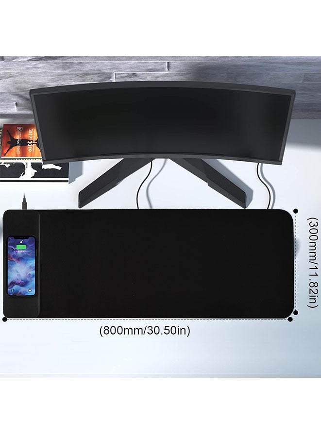 Muyixin Wireless Charging Mouse Pad, Waterproof Gaming Mousepad with Ultra-Smooth Surface, Non-Slip Base, 31.5"x11.8" Desk Pad for MacBook, PC, Laptop  - Image 2