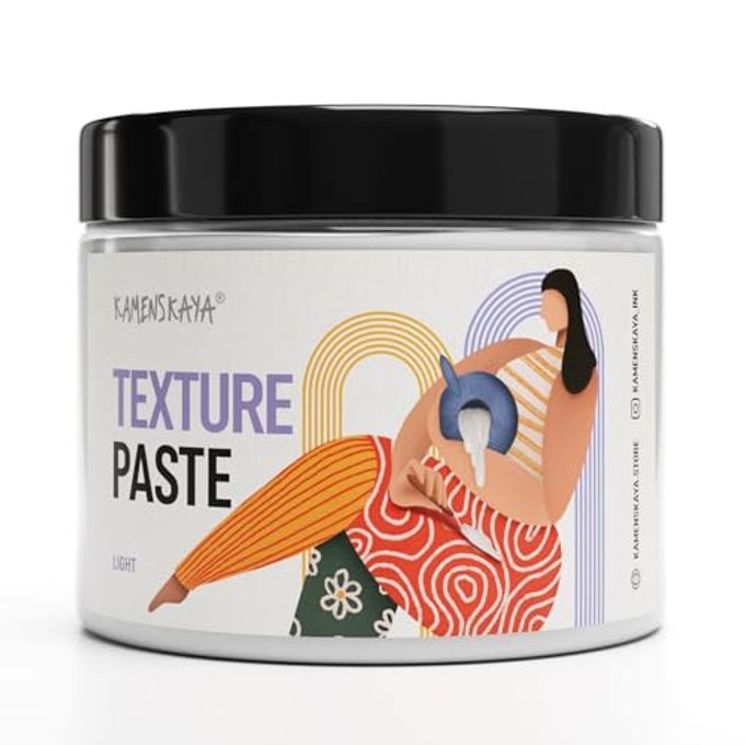 KAMENSKAYA Light Texture Paste 16.9 Fl Oz / 500 Ml  Acrylic Modeling Paste For Canvas, White Texture Medium For Acrylic Painting, Crack-Resistant, Sandable, Made In Eu - Image 1