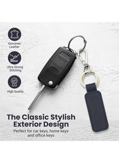 Depend Genuine Leather Car Keychain, 2PCS Universal Key Fob Keychain Leather Key Chain Holder For Men And Women, 360 Degree Rotatable With Anti-Lost Ring, Vintage Carabiner Clip (Brown And Black)  - Image 5