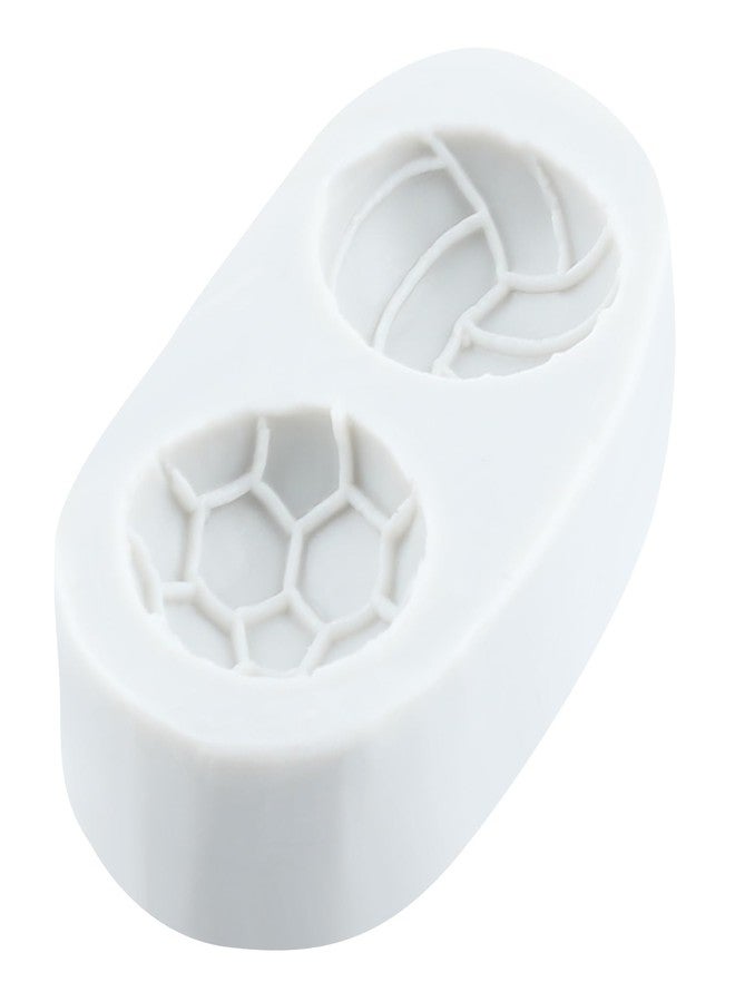 RFGHAC Sports Ball Fondant Molds Football Silicone Mold Volleyball Chocolate Mold for Cake Decorating Cupcake Topper Candy Sugar Gum Paste Polymer Clay Set Of 2 - Image 4