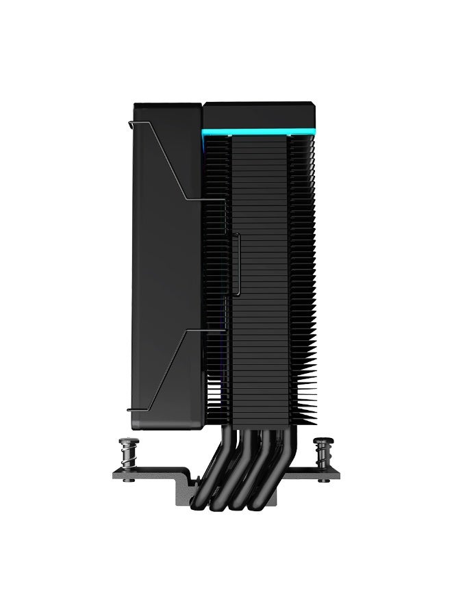 Jungle Leopard KF420 Air CPU Cooler | 120mm PWM Fan, 4 Heat Pipes, 69 CFM Airflow, 37dBA Noise, 12V 4-Pin, High-Performance Tower Cooling for Intel & AMD CPUs Black - Image 3