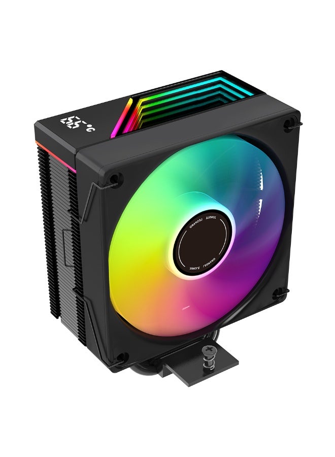 Jungle Leopard KF420 Air CPU Cooler | 120mm PWM Fan, 4 Heat Pipes, 69 CFM Airflow, 37dBA Noise, 12V 4-Pin, High-Performance Tower Cooling for Intel & AMD CPUs Black - Image 1