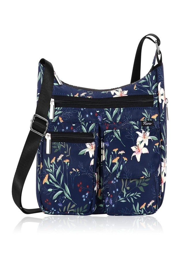 Kamo Crossbody Bag for Women - Multi-pocket Shoulder Bag Lightweight Messenger Bag Casual printed Purse Handbag Travel Bag - Image 1