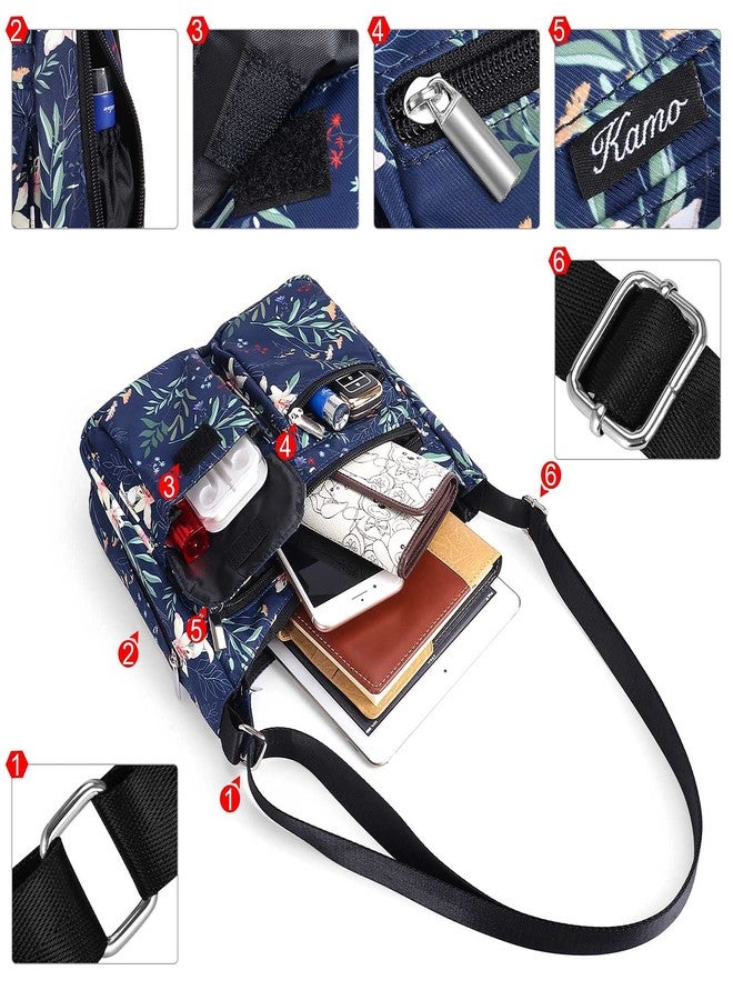 Kamo Crossbody Bag for Women - Multi-pocket Shoulder Bag Lightweight Messenger Bag Casual printed Purse Handbag Travel Bag - Image 3
