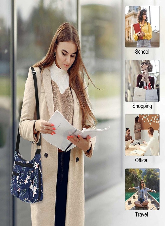 Kamo Crossbody Bag for Women - Multi-pocket Shoulder Bag Lightweight Messenger Bag Casual printed Purse Handbag Travel Bag - Image 5