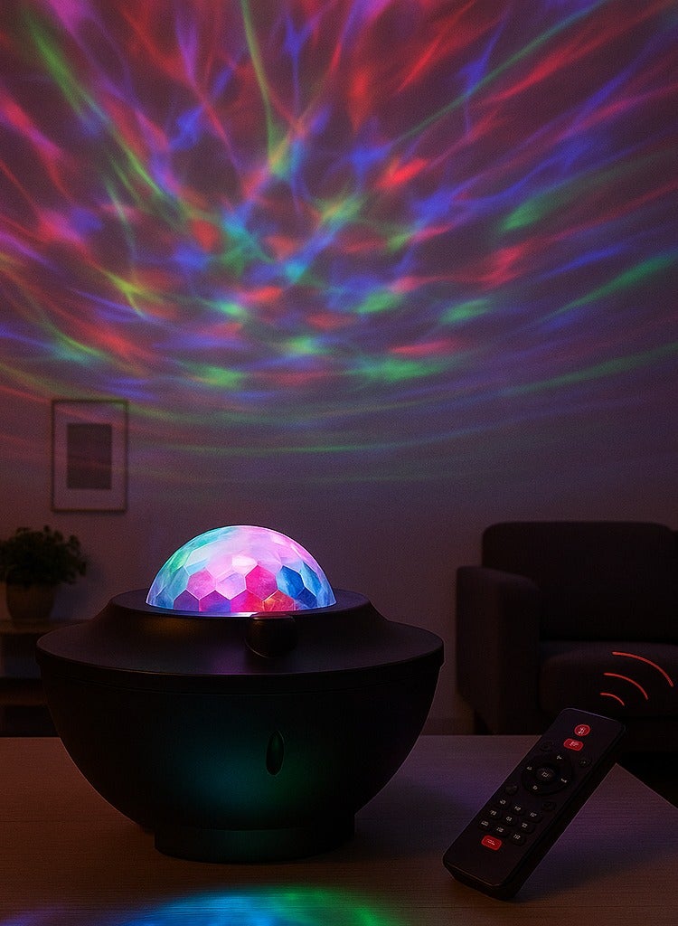 erorex Laser Projector with Built-In Speaker – 4W Power, Remote Control, Multicolor Ambience Lighting  - Image 3