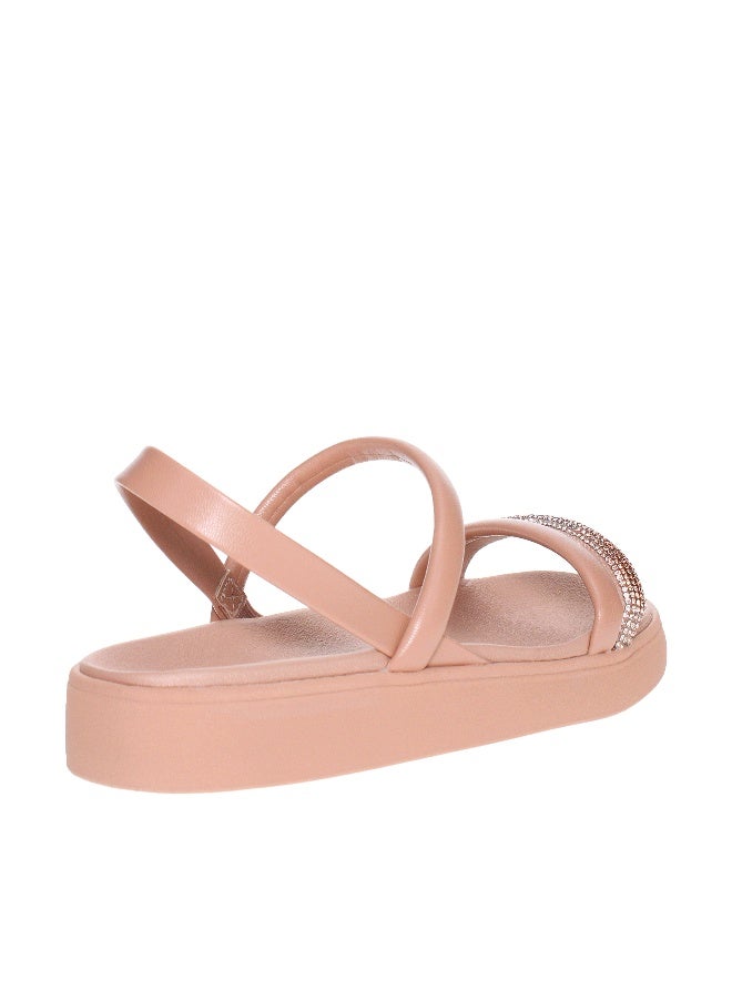 موليكا صندل موليكا للسيدات المسطحة بلون البيج | صنع في البرازيل - Image 2