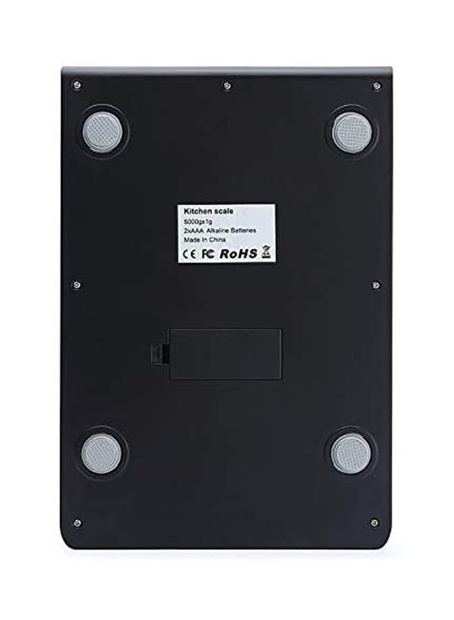 ميزان مطبخ رقمي مزوّد بزر يعمل باللمس مع شاشة LCD بإضاءة خلفية زرقاء أبيض/فضي 245x168x28مم - Image 4