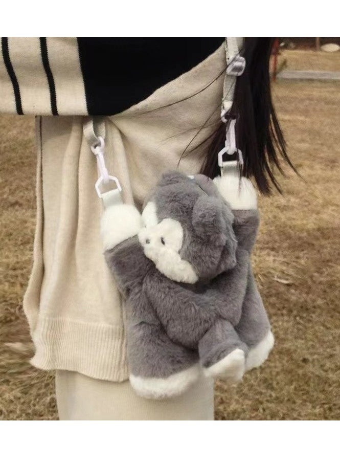 PawPaw Husky Puppy Cute Plush Crossbody Bag Doll Cartoon Backpack Gift for Kids, Friends, or Girlfriend  - Image 2