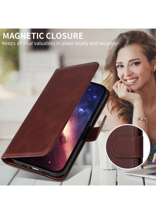 اس-توب جراب لهاتف Samsung Galaxy S25 Edge 5G جراب هاتف كلاسيكي من الجلد المنفوخ بملمس جلد العجل - Image 5