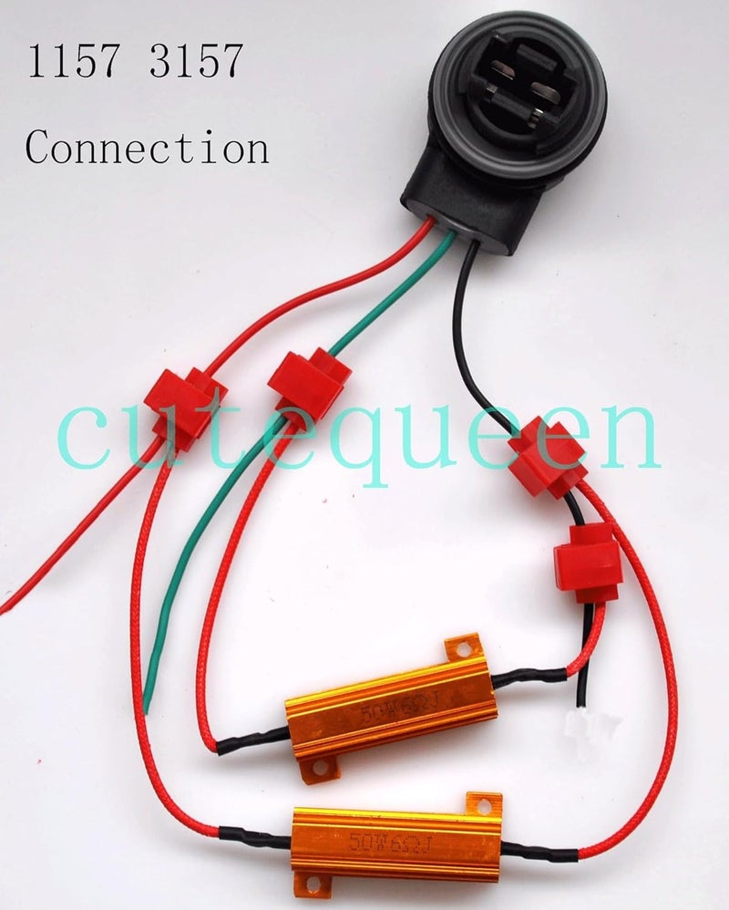 XKGLOW TETC 50W 6Ohm LED Load Resistors for Turn Signal and License Plate Lights - Image 5