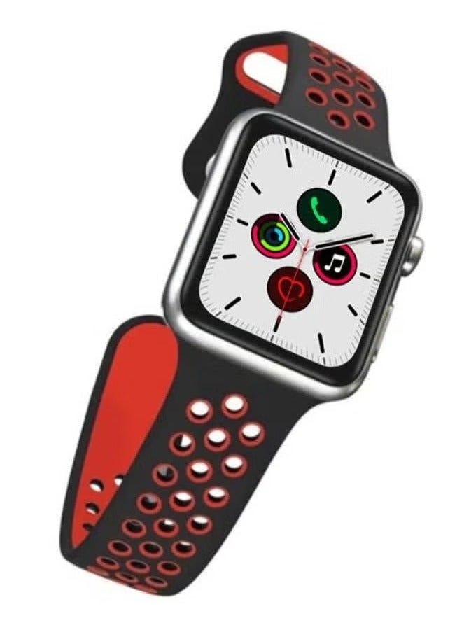 فيسوس شريط استبدال نمط نقطة لسلسلة Apple Iwatch 5/4/3/2/1 38-40mm أسود/أحمر