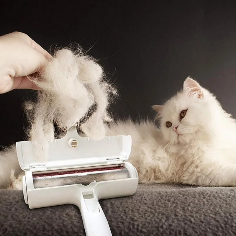 Rennway Cat Dog Pet Sweater Clothes Clothes Carpet Bed Feather Cleaner Bristle Dust Collector with Hopper