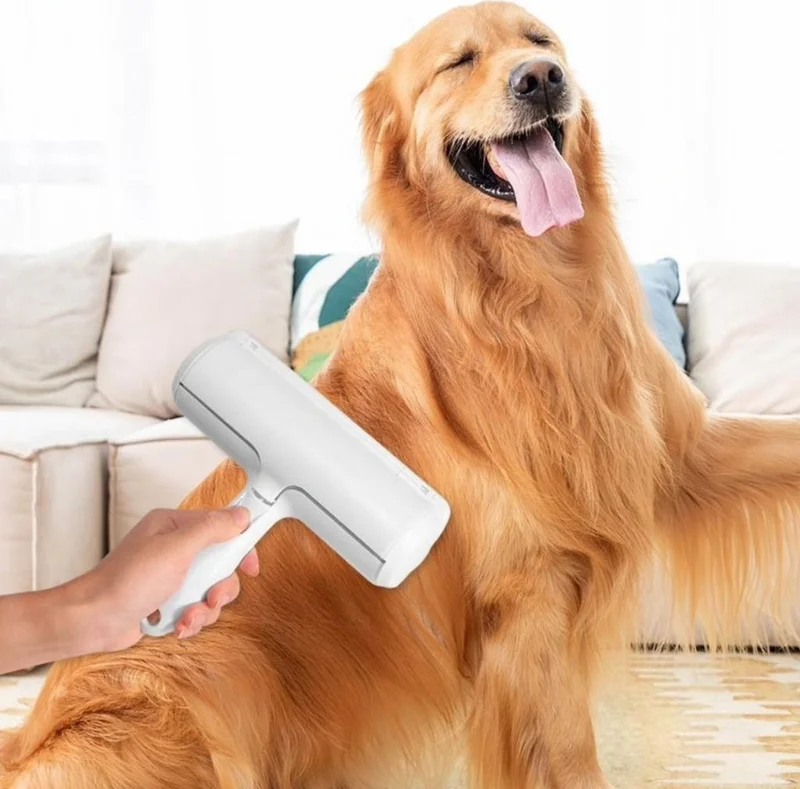 Rennway Cat Dog Pet Sweater Clothes Clothes Carpet Bed Feather Cleaner Bristle Dust Collector with Hopper