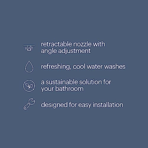 Brondell Fresh Spa Adjustable Bidet Attachment FSA15 for Toilet Seats with Adjustable Single Nozzle Side Arm Control Thin Profile White Ambient Temperature - Image 3