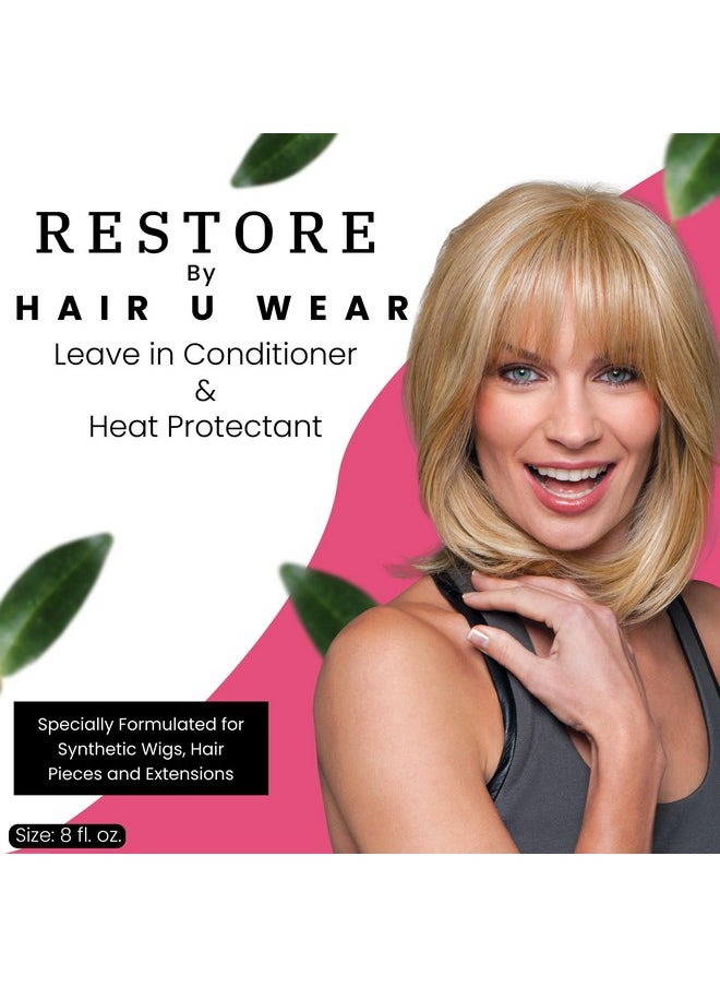 هير يو وير - بلسم Hairuwear "Restore" الذي يُترك على الشعر وواقي مصفف الشعر بالحرارة للشعر المستعار ووصلات الشعر 236 مل. - Image 1
