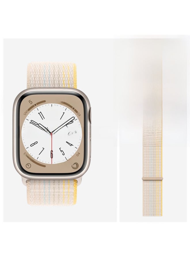 For Apple Watch Strap Velcro Iwatch For Apple Nylon Loop Watch Strap S10-Color:Dark Olive Green 45#-Specifications:38/40/41/10 Generation 42  - Image 4