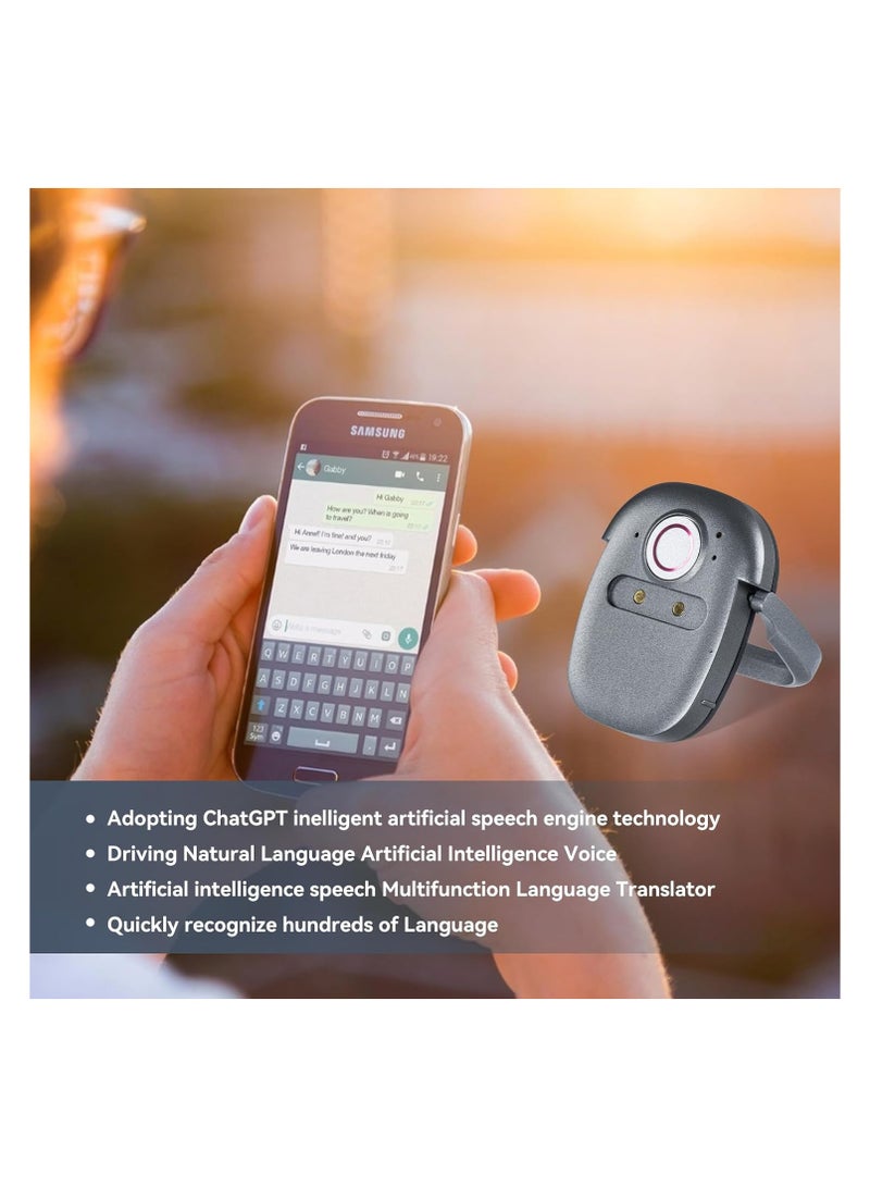 SYOSI Translation Device, Language Translation Device, Languages Real-time Translator, AI Voice Translator, Instant Handheld AI Translator for iOS and Android, Support 109 Languages Online Translation - Image 3