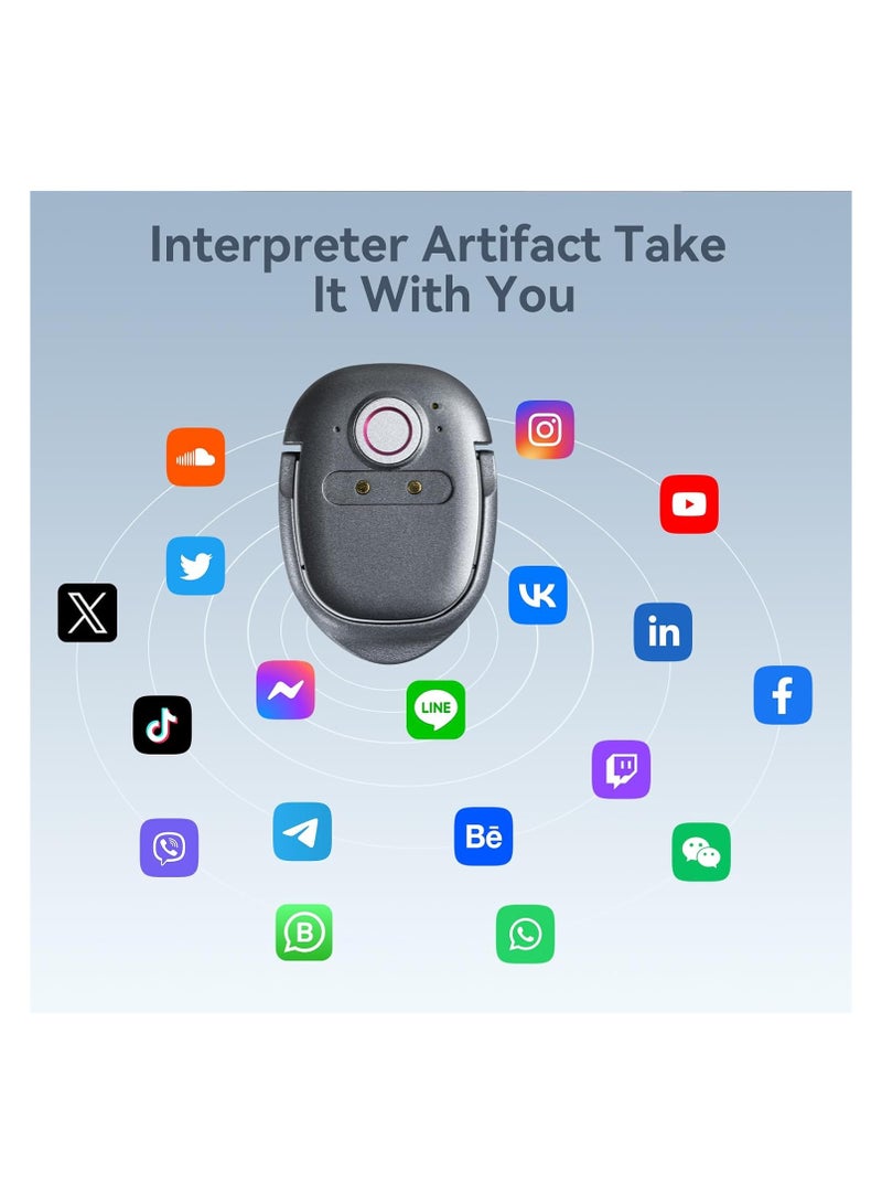 SYOSI Translation Device, Language Translation Device, Languages Real-time Translator, AI Voice Translator, Instant Handheld AI Translator for iOS and Android, Support 109 Languages Online Translation - Image 4