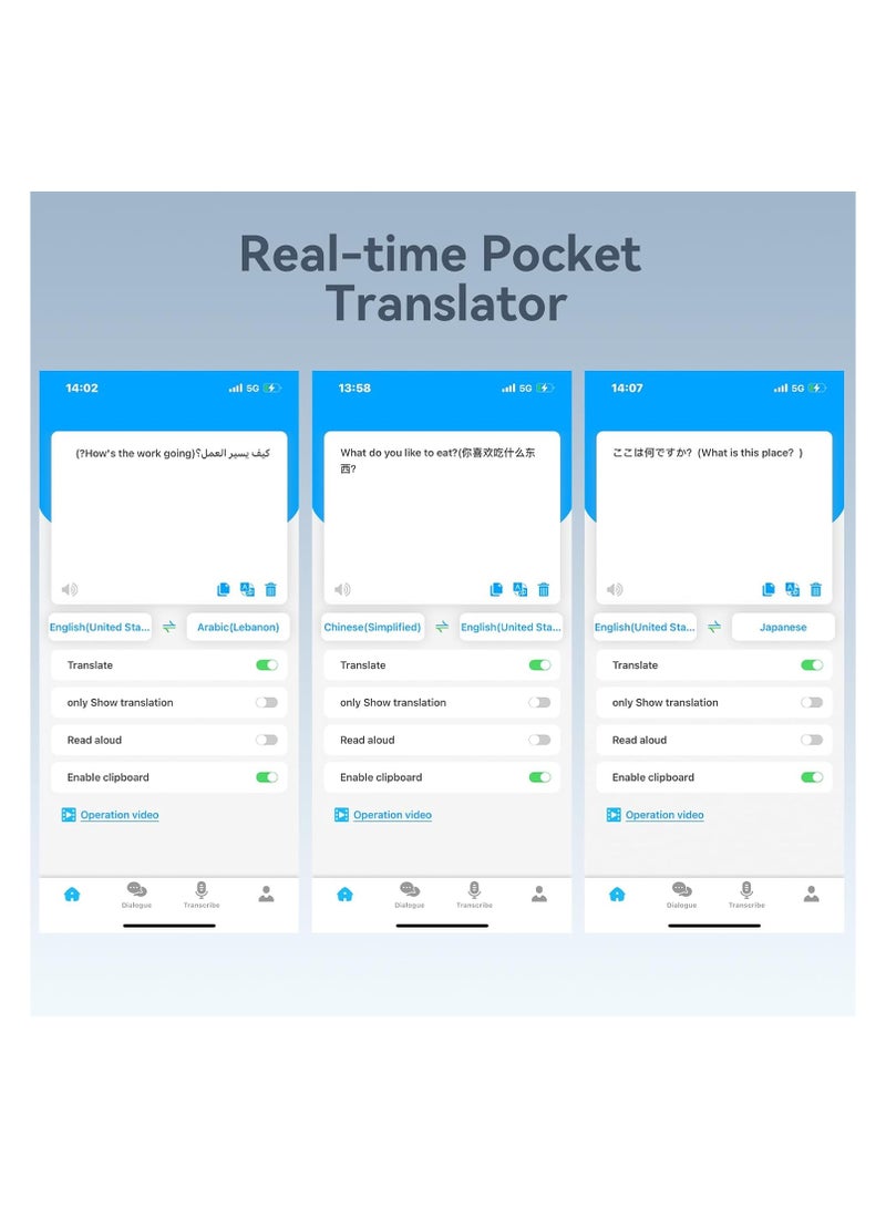 SYOSI Translation Device, Language Translation Device, Languages Real-time Translator, AI Voice Translator, Instant Handheld AI Translator for iOS and Android, Support 109 Languages Online Translation - Image 5